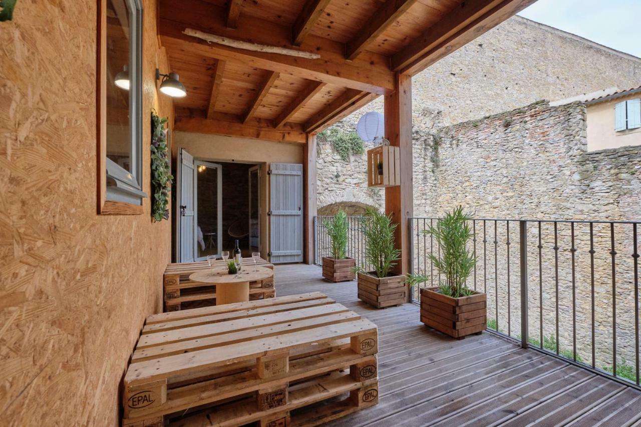 Melina - Appartement Dans Les Remparts De La Bastide Avec Parking Et Terrasse Carcassonne Buitenkant foto